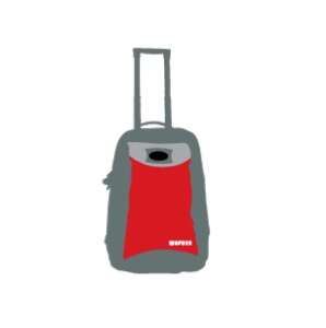 Jr Gear Wheeled Su Geçirmez Küçük Boy Kabin Çanta-KIRMIZI - 1