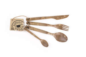 Kupilka Cutlery 56g Çatal Kaşık Bıçak Seti-KAHVERENGİ - 1