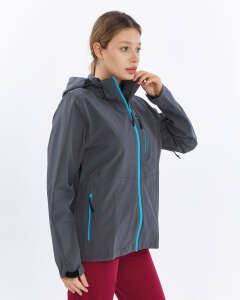 Mapamyumco Windbreaker Kadın Ceket-FÜME - 5