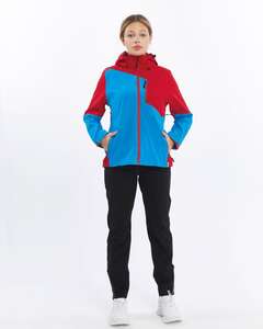 Mapamyumco Windbreaker Kadın Ceket-MAVİ-KIRMIZI