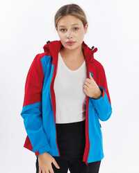 Mapamyumco - Mapamyumco Windbreaker Kadın Ceket-MAVİ-KIRMIZI (1)