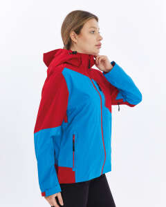 Mapamyumco Windbreaker Kadın Ceket-MAVİ-KIRMIZI - 4
