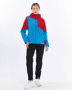 Mapamyumco Windbreaker Kadın Ceket-MAVİ-KIRMIZI - 2
