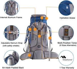 Mobihome Hiking Sırt Çantası 60 Litre - 3