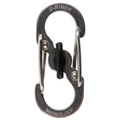 Nite Ize S-Biner MicroLock 2'li Çelik Anahtarlık Karabina-GRİ - Nite Ize