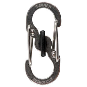Nite Ize S-Biner MicroLock 2'li Çelik Anahtarlık Karabina-GRİ - 1