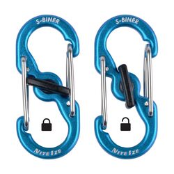 Nite Ize - Nite Ize S-Biner MicroLock Aluminium 2pk Anahtarlık Karabina-MAVİ