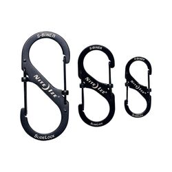 Nite Ize - Nite Ize S-Biner SlideLock 3lü Carabiner-SİYAH