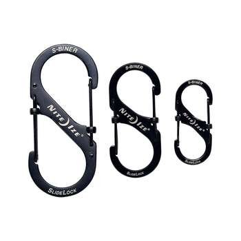 Nite Ize S-Biner SlideLock 3lü Carabiner-SİYAH