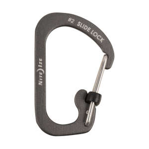 Nite Ize SlideLock Alüminyum 2 Carabiner-SİYAH - 1