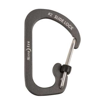 Nite Ize SlideLock Alüminyum 2 Carabiner-SİYAH