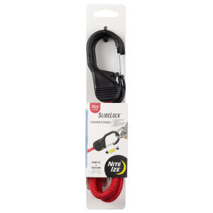 Nite Ize Slidelock Carabiner Bungee Gergi Lastiği-KIRMIZI - 1