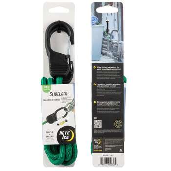 Nite Ize Slidelock Carabiner Bungee Gergi Lastiği-YEŞİL