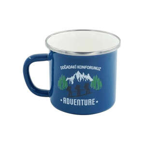 Orcamp Retro Emaye Kupa Bardak-LACİVERT - 1