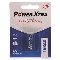 Power-Xtra - Power-Xtra 16340 700 Mah Pil