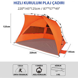 QuickUP A1 Otomatik Plaj Çadırı - 7