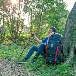 QuickUP Hiking Sırt Çantası 65 Litre-SİYAH-KIRMIZI - 6