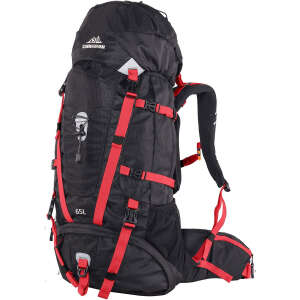 QuickUP Hiking Sırt Çantası 65 Litre-SİYAH-KIRMIZI - 1