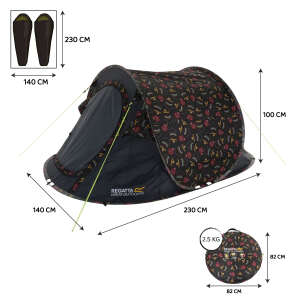 Regatta Malawi 2 Kişilik Pop-Up Çadır-KAHVERENGİ - 9
