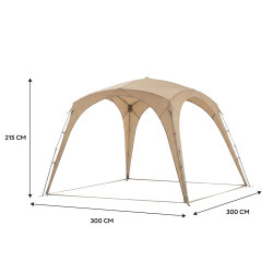 TAWA Instant Pavilion Gazebo 300x300x215cm Bej (Outlet) Tente - 7