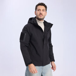 The OKYU MEN’S BlackRock Rüzgarlık-SİYAH - 4