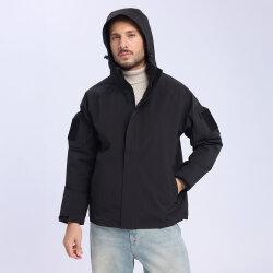 The OKYU MEN’S BlackRock Rüzgarlık-SİYAH - 6