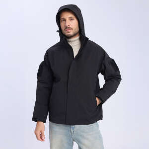 The OKYU MEN’S BlackRock Rüzgarlık-SİYAH - 6