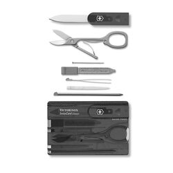 Victorinox - Victorinox Swisscard Şeff Siyah Blisterli Kart