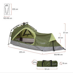 Where Tomorrow Dreieck Otomatik Çadır-YEŞİL - 3