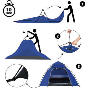 Where Tomorrow Family Otomatik Çadır-LACİVERT - 5