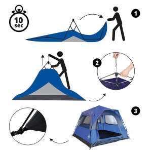 Where Tomorrow Fenstern Otomatik Çadır-MAVİ - 5
