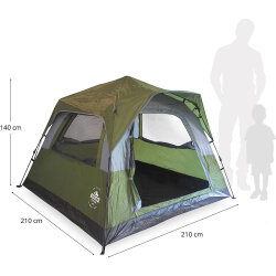 Where Tomorrow Fenstern Otomatik Çadır-YEŞİL - 3