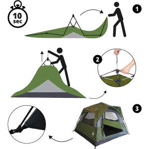 Where Tomorrow Fenstern Otomatik Çadır-YEŞİL - 2