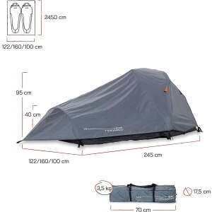 Where Tomorrow Kompakt Otomatik Çadır-GRİ - 3