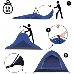 Where Tomorrow Wurf Otomatik Çadır-MAVİ - 4