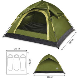 Where Tomorrow Wurf Otomatik Çadır-YEŞİL - 3