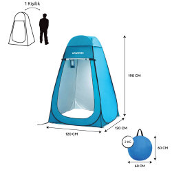 Wowspeed Pop-UP Tuvalet/Duş Çadırı 120x120x190cm - 6